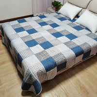 HKM-153747 Cooling Summer Quilt - Plush Polyester Cotton Bed Cover with Floral Pattern, 220x240CM