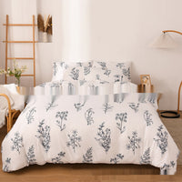 HKM-153747 Elegant Modern Three-Piece or Four-Piece Bedding Set with Down Quilt Cover, Multiple Sizes Available