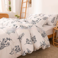 HKM-153747 Elegant Modern Three-Piece or Four-Piece Bedding Set with Down Quilt Cover, Multiple Sizes Available