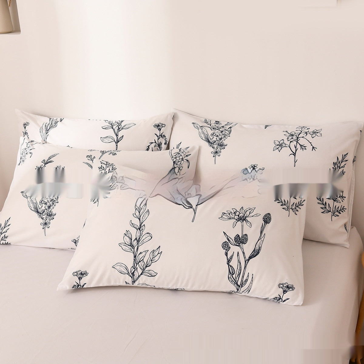 HKM-153747 Elegant Modern Three-Piece or Four-Piece Bedding Set with Down Quilt Cover, Multiple Sizes Available