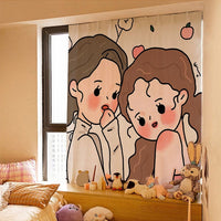 HKM-154131 Korean Style Velcro Curtain - Modern Simple Design with Various Patterns and Colors in Polyester