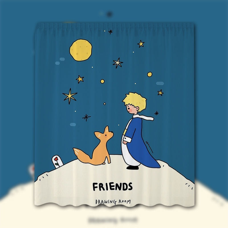 KTX-154131 Korean Style Velcro Curtain - Modern Simple Design with Various Patterns and Colors in Polyester