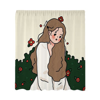 HKM-154131 Korean Style Velcro Curtain - Modern Simple Design with Various Patterns and Colors in Polyester
