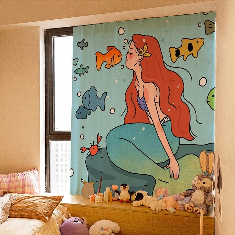 KTX-154131 Korean Style Velcro Curtain - Modern Simple Design with Various Patterns and Colors in Polyester