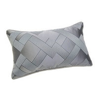 HKM-154259 Dark Gray Geometric Jacquard Cushion, Modern Design 30x50CM, Soft PP Cotton Filling