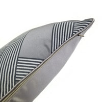 HKM-154259 Dark Gray Geometric Jacquard Cushion, Modern Design 30x50CM, Soft PP Cotton Filling
