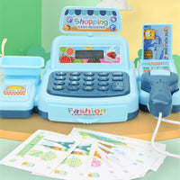 HKM-154259 Kids Supermarket Checkout Counter Cash Register Toy – Interactive Playset for Ages 7M-6Y