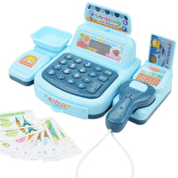 HKM-154259 Kids Supermarket Checkout Counter Cash Register Toy – Interactive Playset for Ages 7M-6Y