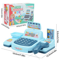 HKM-154259 Kids Supermarket Checkout Counter Cash Register Toy – Interactive Playset for Ages 7M-6Y