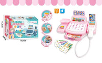 HKM-154259 Kids Supermarket Checkout Counter Cash Register Toy – Interactive Playset for Ages 7M-6Y
