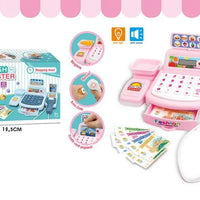 HKM-154259 Kids Supermarket Checkout Counter Cash Register Toy – Interactive Playset for Ages 7M-6Y