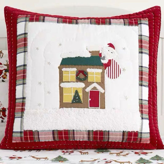 HKM-154387 Christmas Decorative Embroidered Pillows Collection – FALALA, HOHOHO, Snowman, Santa & More