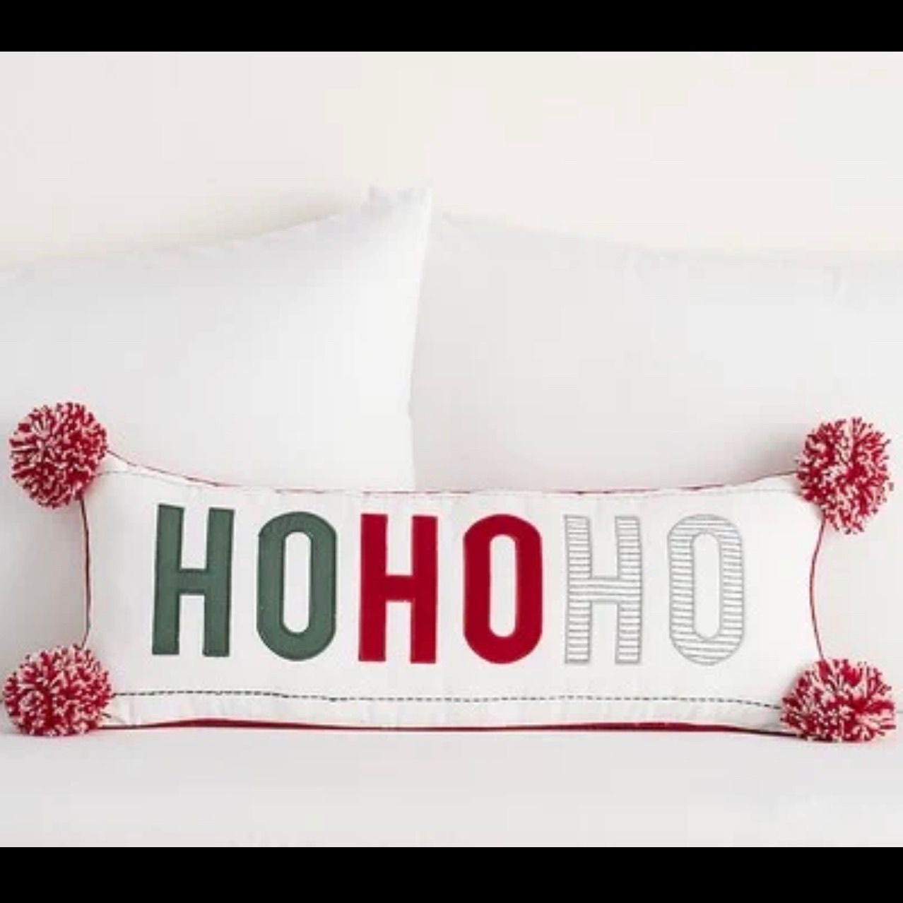 HKM-154387 Christmas Decorative Embroidered Pillows Collection – FALALA, HOHOHO, Snowman, Santa & More