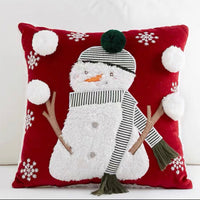 HKM-154387 Christmas Decorative Embroidered Pillows Collection – FALALA, HOHOHO, Snowman, Santa & More