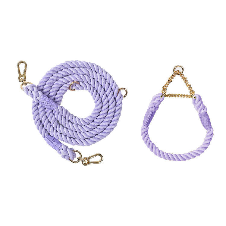 HKM-154579 Rainbow Multifunctional Double Head Pet Leash with Various Color Options
