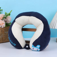 HKM-154707 Cartoon U-Shaped Nap Pillow with Double Embroidery Designs for Kids
