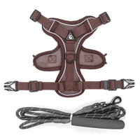 HKM-154771 Vest-Style Pet Dog Leash and Harness Set with Reflective Rope Options