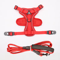 HKM-154771 Vest-Style Pet Dog Leash and Harness Set with Reflective Rope Options