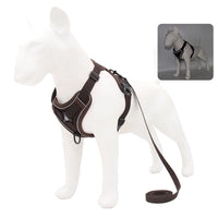 HKM-154771 Vest-Style Pet Dog Leash and Harness Set with Reflective Rope Options