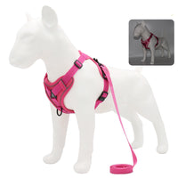 HKM-154771 Vest-Style Pet Dog Leash and Harness Set with Reflective Rope Options