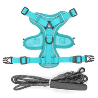 HKM-154771 Vest-Style Pet Dog Leash and Harness Set with Reflective Rope Options