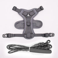 HKM-154771 Vest-Style Pet Dog Leash and Harness Set with Reflective Rope Options