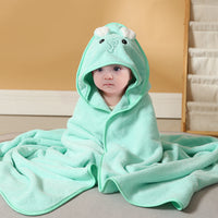 HKM-154899 Cartoon Animal Swaddle Bath Towel - Soft Polyester Fiber Baby Blanket, 80x80cm