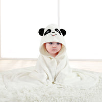 HKM-154899 Cartoon Animal Swaddle Bath Towel - Soft Polyester Fiber Baby Blanket, 80x80cm