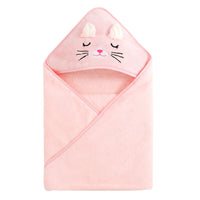 HKM-154899 Cartoon Animal Swaddle Bath Towel - Soft Polyester Fiber Baby Blanket, 80x80cm