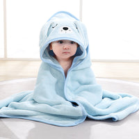 HKM-154899 Cartoon Animal Swaddle Bath Towel - Soft Polyester Fiber Baby Blanket, 80x80cm