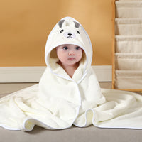 HKM-154899 Cartoon Animal Swaddle Bath Towel - Soft Polyester Fiber Baby Blanket, 80x80cm