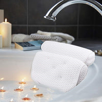 HKM-154963 Upgraded 4D Mesh Bathtub Pillow with 7 Suction Cups for Comfort and Relaxation