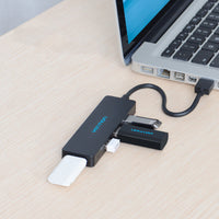 HKM-155091 Four-Port USB 3.0 Hub with Aluminum Foil Shielding and 5Gbps Speed