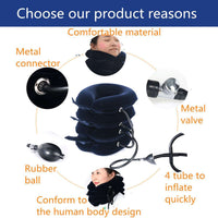 HKM-155283 Cervical Traction Neck Support Pillow - Inflatable U-Shaped Neck Pain Relief Device