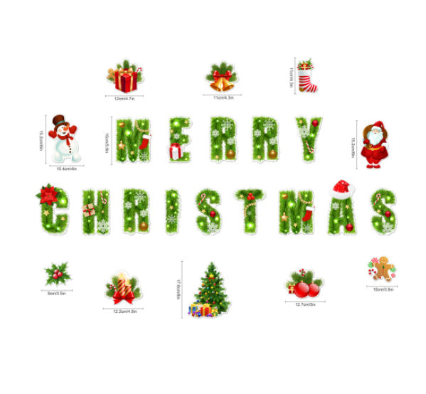 HKM-155347 Christmas-Themed Cartoon Refrigerator Magnet Set in Medium Size