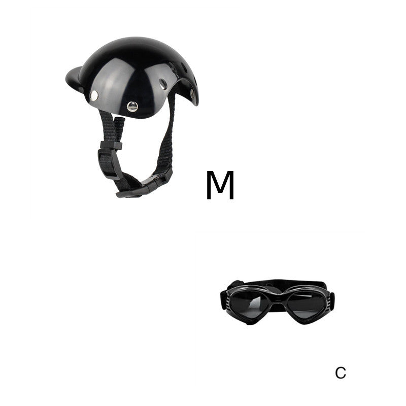 HKM-155347 Pet Helmet New Motorcycle Helmet Dog Cat Accessories Pet Toy Hat Headwear