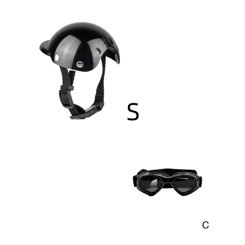 HKM-155347 Pet Helmet New Motorcycle Helmet Dog Cat Accessories Pet Toy Hat Headwear