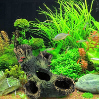 HKM-155411 Aquarium Decoration - Elegant Resin Tree Branches in Diamond and Rhombus Shapes