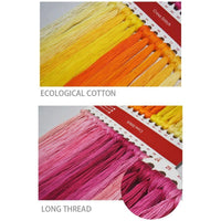 HKM-155411 Colorful Fox DIY Cross Stitch Kit - Ecological Cotton, Cartoon Design, 31.3 x 21.7 cm