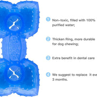 HKM-155411 Cooling Teething Chew Toy for Dogs and Puppies - Freezable, Durable, Dental Care and Stress Relief