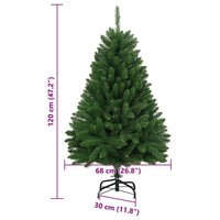 HKM-155539 Foldable Artificial Christmas Tree with Stand, 120 cm, Green PVC