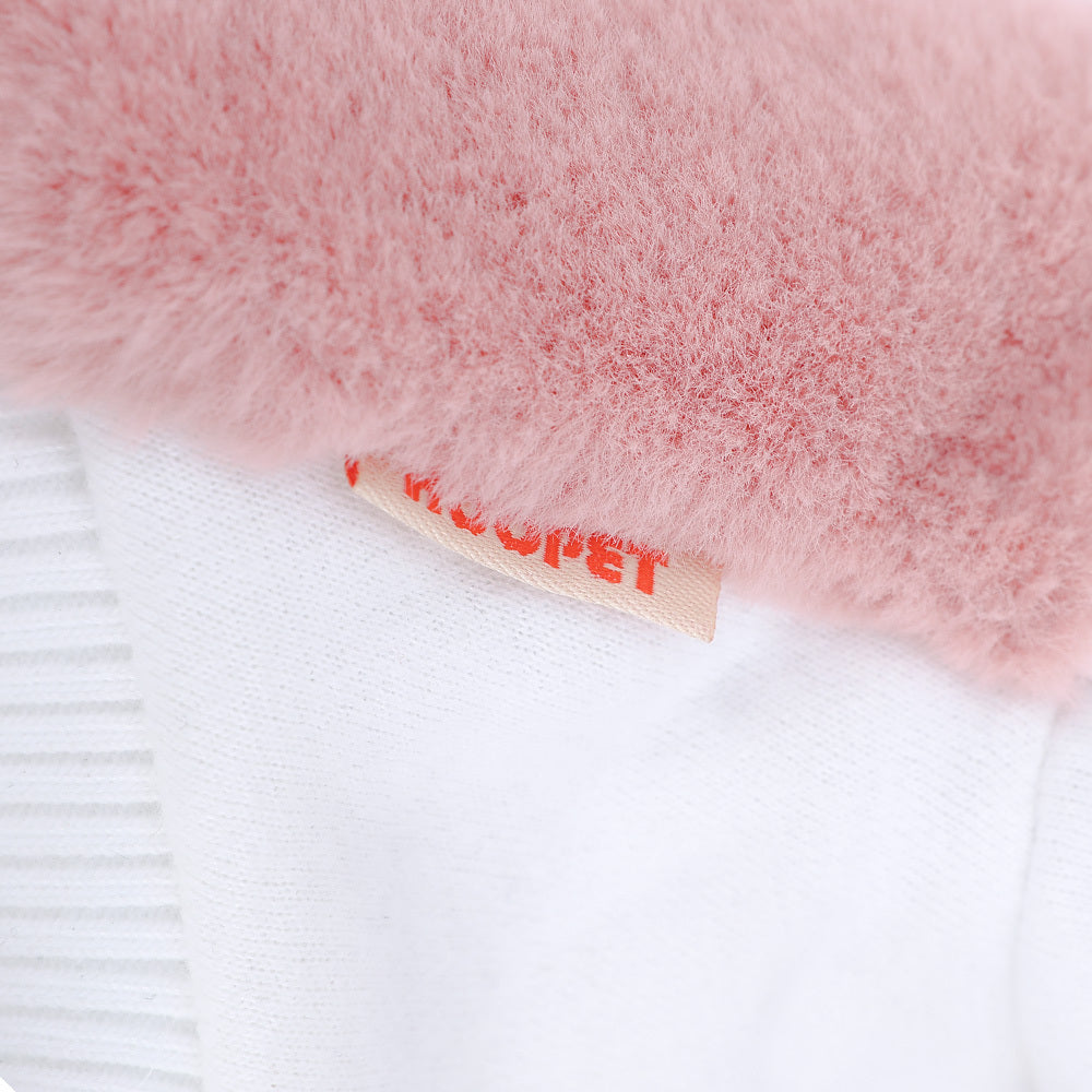 HKM-155603 Pink Cotton Double-Sided Velvet Dog Jacket for Autumn and Winter