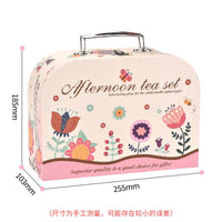 HKM-155731 Afternoon Tea Pretend Play Set with Tinplate Simulation Food for Kids