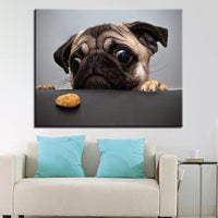 HKM-155731 Single Puppy Oil Painting on Canvas in Various Sizes - Modern Simplicity Art Decor