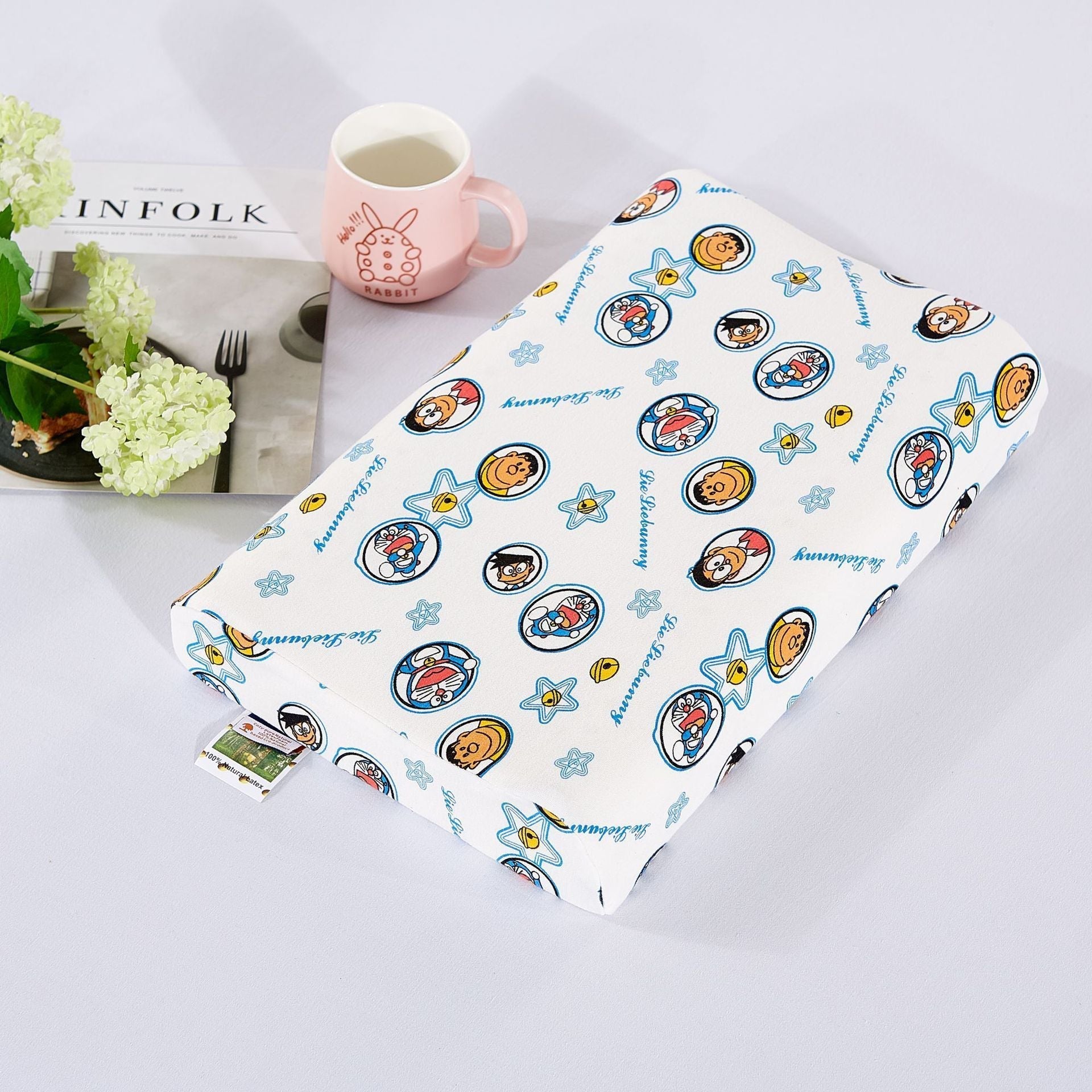 HKM-155859 Children's Cartoon Latex Pillow - 100% Natural Latex with Cotton Pillow Case - Available in Two Sizes