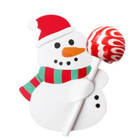 HKM-155859 Snowman Lollipop Decorative Paper Cards - 50 Count for DIY Festive Packaging