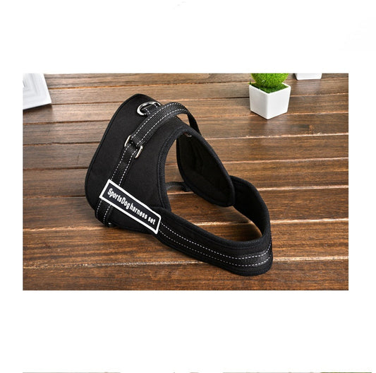 HKM-155923 Medium and Large Dog Chest Strap for Sports and Leisure - Red, Black, Camouflage, Golden Leopard, Rice