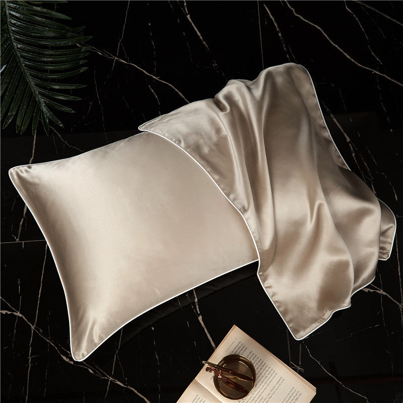 HKM-156179 Solid Color Silk Satin Pillowcase - Single-Sided, 48x74 cm, Soft and Durable