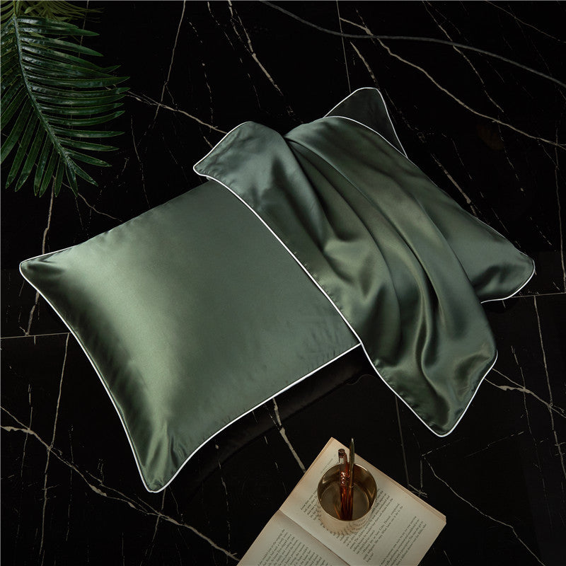 HKM-156179 Solid Color Silk Satin Pillowcase - Single-Sided, 48x74 cm, Soft and Durable