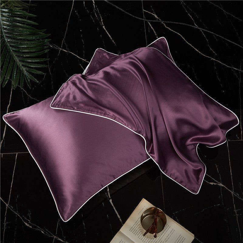 HKM-156179 Solid Color Silk Satin Pillowcase - Single-Sided, 48x74 cm, Soft and Durable